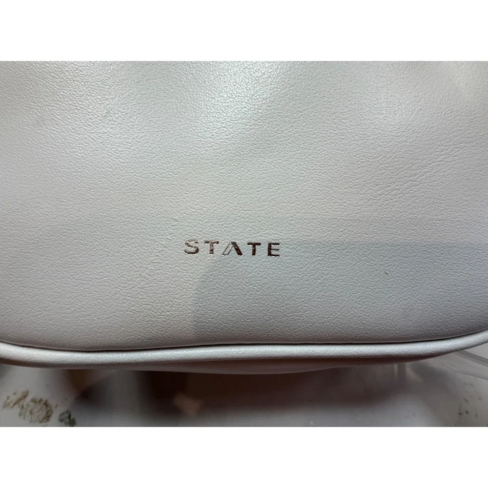 STATE Bags Bennett Fanny Pack White Vegan Leather Belt Bag Crossbody NEW